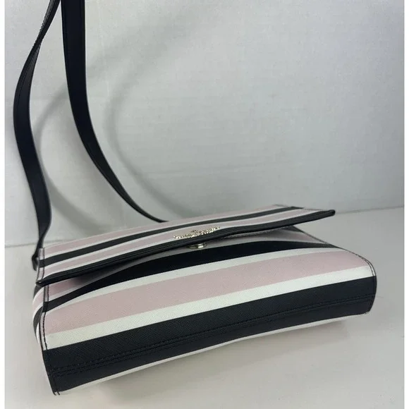 Kate Spade New York Cove Street Celebration Stripe Dody Crossbody in Pink EUC - Picture 9 of 14